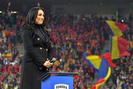 „Piele de găină” pe Arena Națională » Andra și 50.000 de fani au cântat imnul înainte de România - Elveția