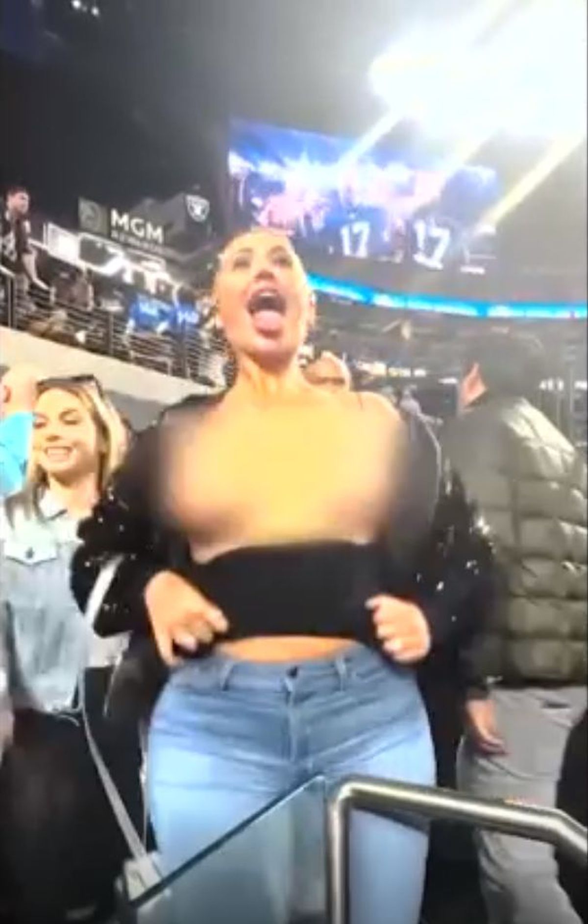 Moment vulgar la pauza meciului » Și-a arătat sânii pe stadion și a fost escortată de forțele de ordine