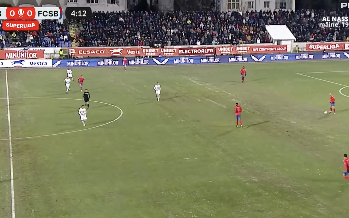 Gazonul de la Botoșani la meciul cu FCSB