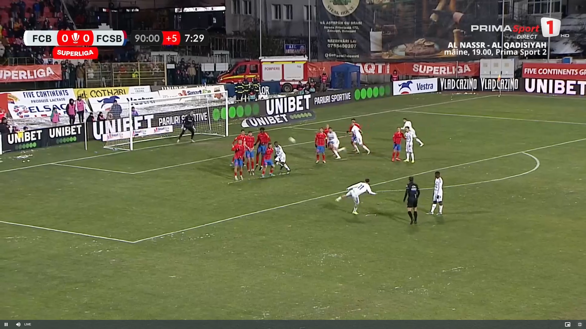 Gol fabulos în minutul 90+8! » FCSB, îngenuncheată cu o execuție rară
