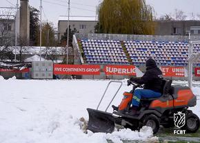 Ninsori la Botoșani, înainte de meciul cu FCSB » Cum arată terenul cu 9 ore înaintea restanței din Superliga