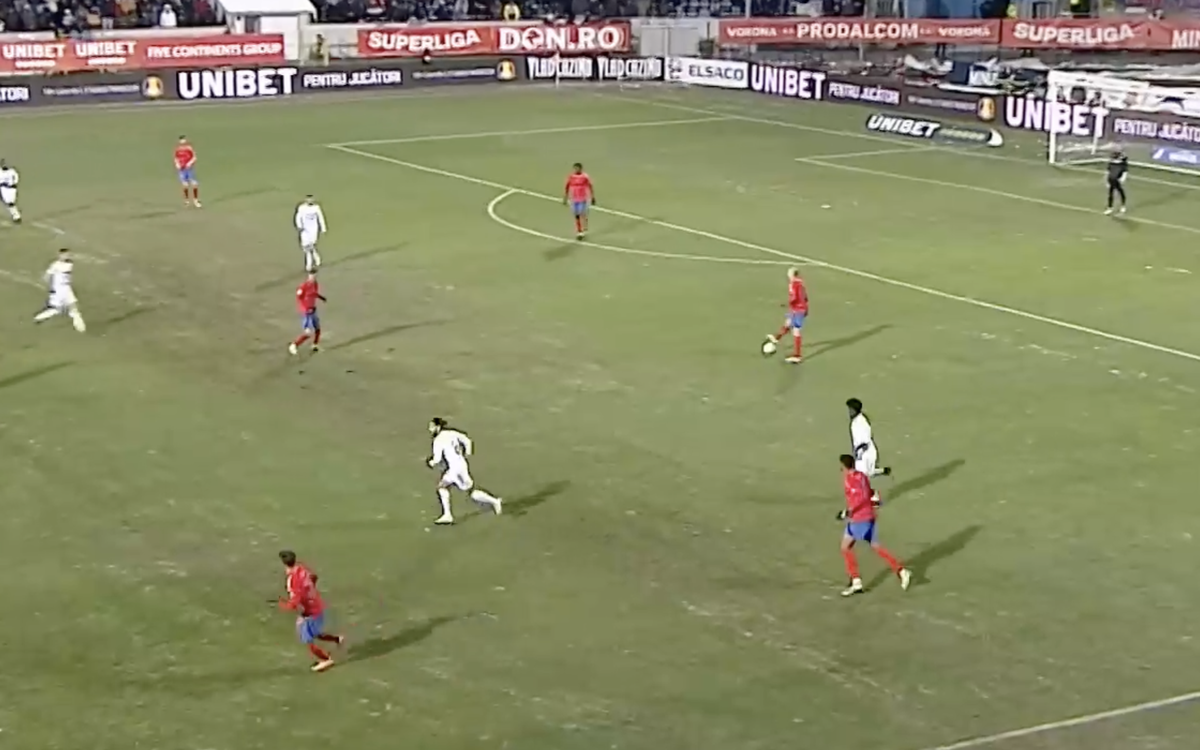 Gazonul de la Botoșani la meciul cu FCSB