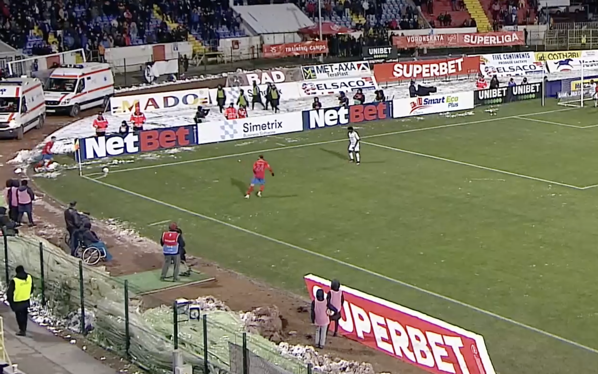 Gazonul de la Botoșani la meciul cu FCSB