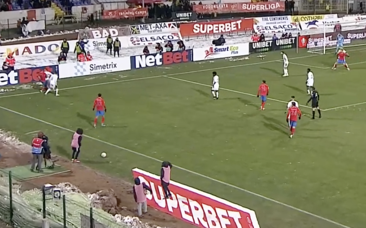 Gazonul de la Botoșani la meciul cu FCSB