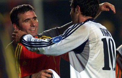 Luis Figo, despre relația specială pe care o are cu jucătorii români: „A fost fantastic! Am fost trist că nu l-am văzut la tragerea la sorți”