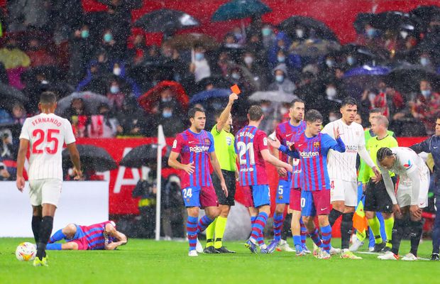 Gest violent al lui Kounde în Sevilla - Barcelona! Moment de „blackout” pentru care a văzut „roșu” direct