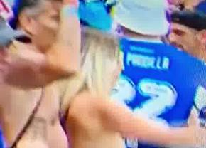 Au filmat-o goală în tribuna Argentinei la finala câștigată cu Franța! Acum s-a aflat ce a urmat