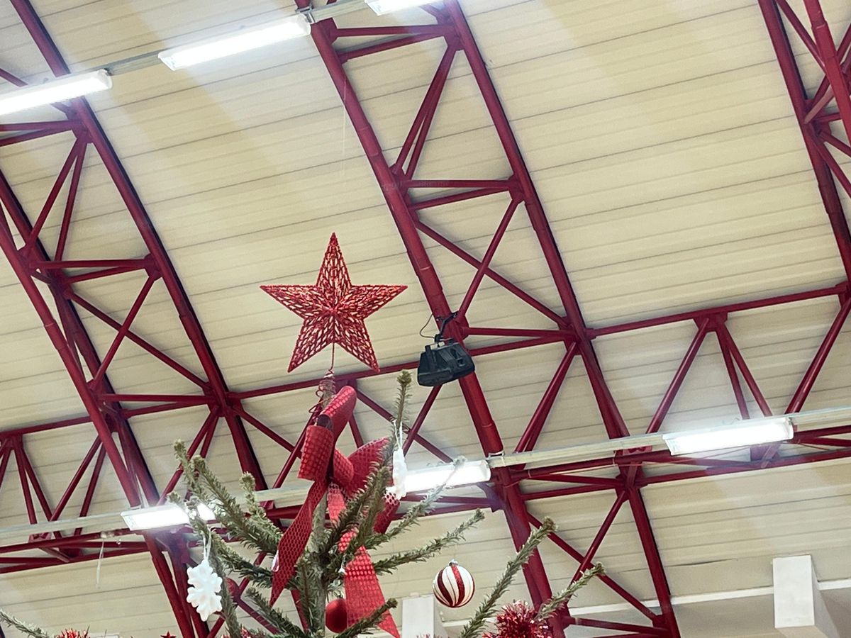 Gafă de față cu Moșul :) » Dinamoviștii au pus steaua-n brad, apoi și-au dat seama de eroare