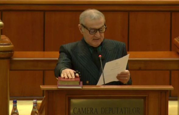 Gigi Becali, a 3-a zi în Parlament, al 3-lea moment hilar » I-a fost tăiat microfonul când depunea jurământul