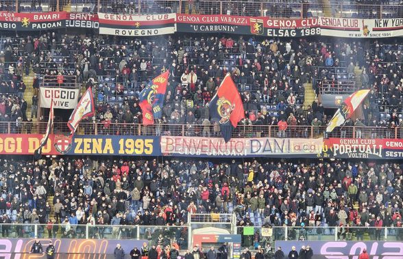 Atmosferă de senzație la Genoa - Napoli » Mesaj din centrul fanilor pentru Dan Șucu