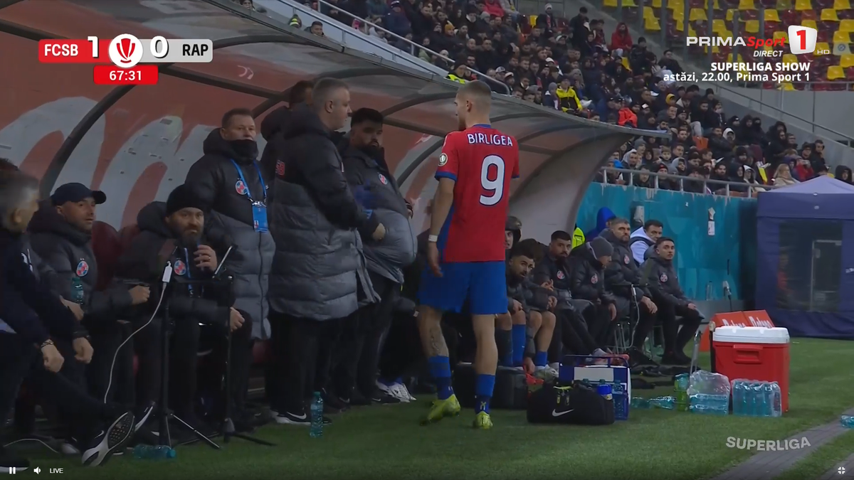 Daniel Bîrligea, furios după ce a fost schimbat în FCSB - Rapid