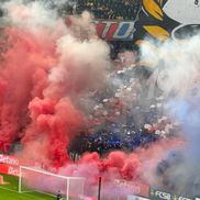 Atmosfera la FCSB - Rapid + Scenografia celor din Peluza Nord a roș-albaștrilor/ foto: GSP