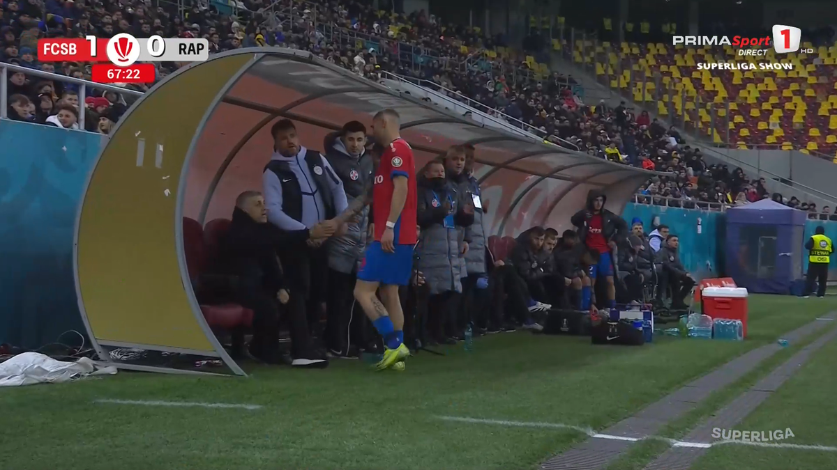 Daniel Bîrligea, furios după ce a fost schimbat în FCSB - Rapid