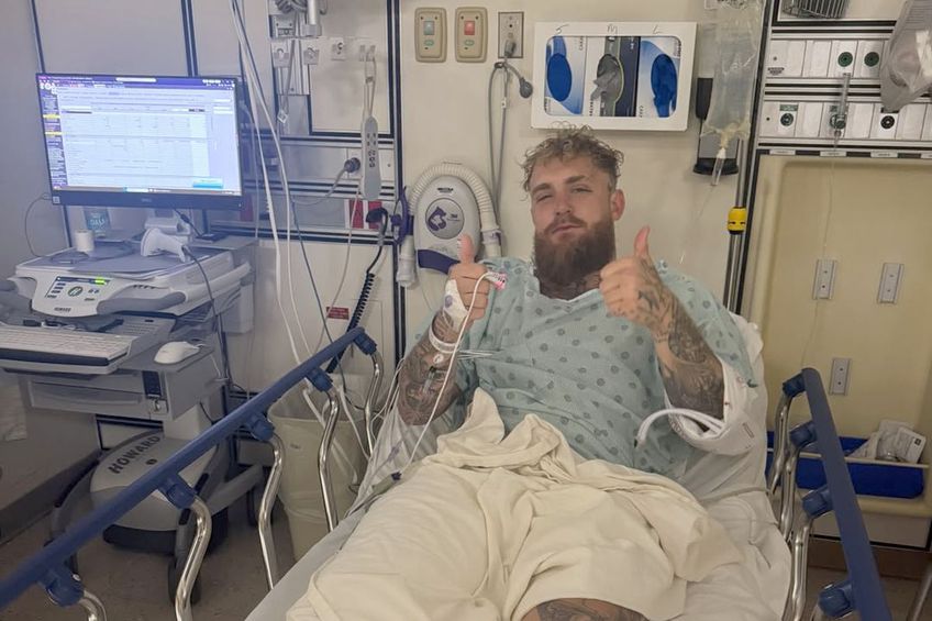 FOTO Jake Paul, operat de urgență după KO-ul suferit în fața lui Anthony Joshua: „Timp de șapte zile voi mânca doar cu paiul”