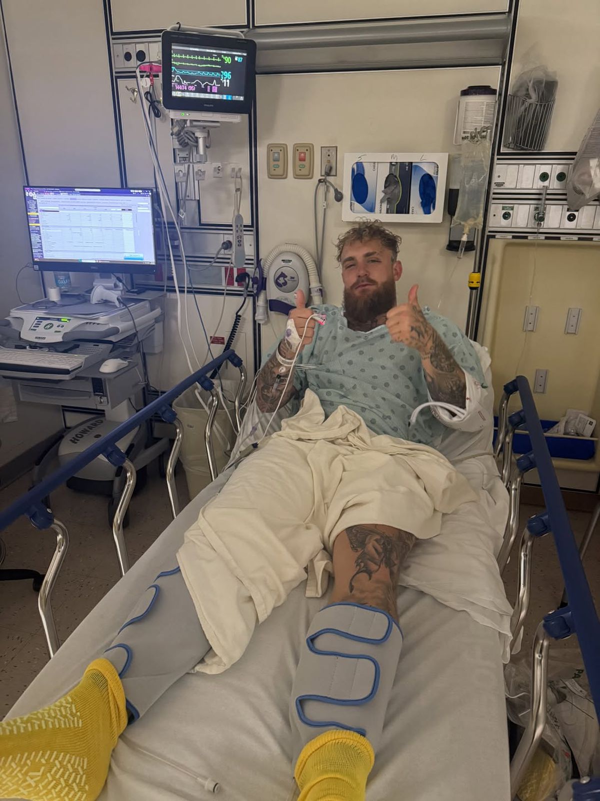 Jake Paul, operat de urgență după KO-ul suferit în fața lui Anthony Joshua: „Timp de șapte zile voi mânca doar cu paiul”