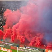 Atmosfera la FCSB - Rapid + Scenografia celor din Peluza Nord a roș-albaștrilor/ foto: GSP