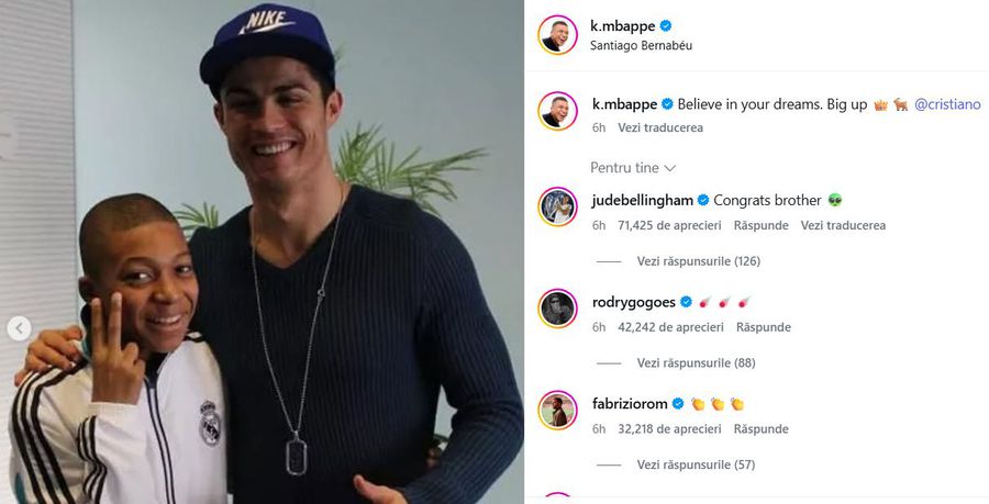 De ziua lui, Kylian Mbappe a egalat marele record al lui Cristiano Ronaldo: „O onoare! Este idolul și prietenul meu”