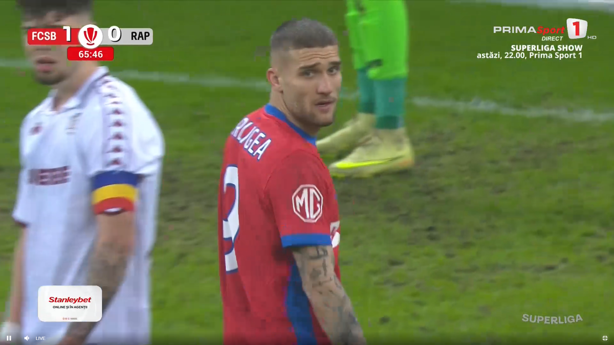 Daniel Bîrligea, furios după ce a fost schimbat în FCSB - Rapid