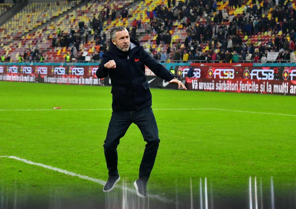 Mihai Stoica a făcut spectacol în fața Peluzei Nord după victoria cu Rapid