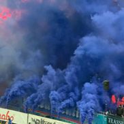 Atmosfera la FCSB - Rapid + Scenografia celor din Peluza Nord a roș-albaștrilor/ foto: GSP