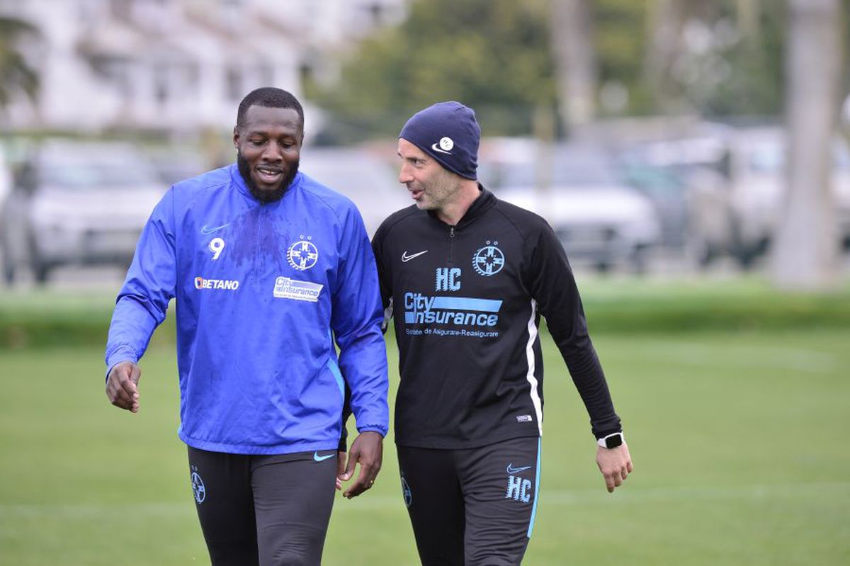 FCSB // GALERIE FOTO Harlem Gnohere, afectat de pauză luată! Atacantul s-a întors cu multe kilograme în plus la antrenamente