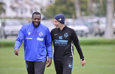 FCSB // GALERIE FOTO Harlem Gnohere, afectat de pauză luată! Atacantul s-a întors cu multe kilograme în plus la antrenamente