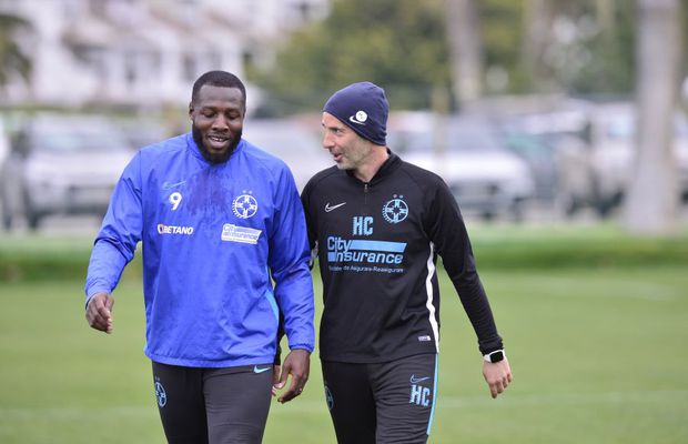 FCSB // GALERIE FOTO Harlem Gnohere, afectat de pauză luată! Atacantul s-a întors cu multe kilograme în plus la antrenamente