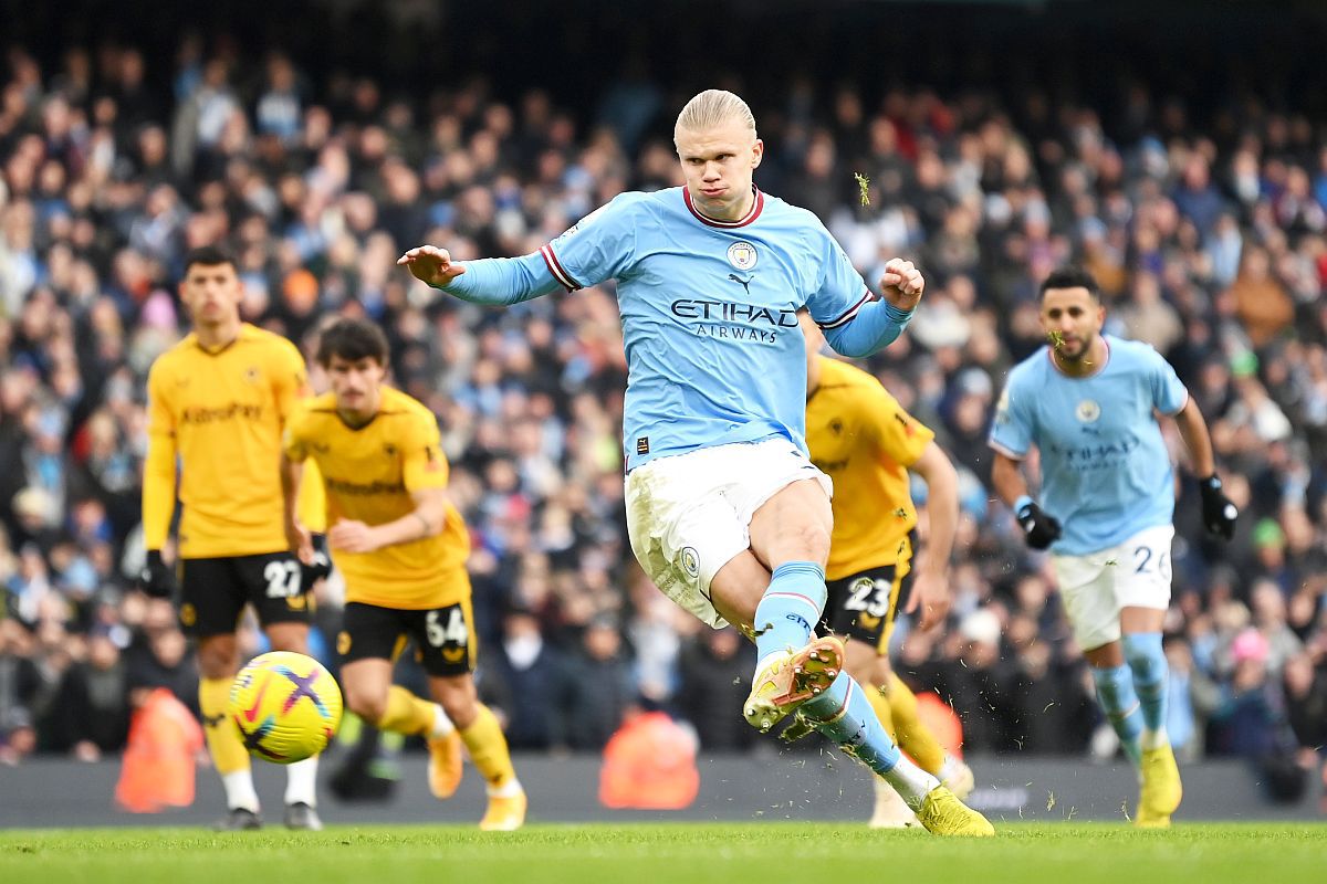 „Monstrul” Erling Haaland a înscris 3 goluri în Manchester City - Wolves