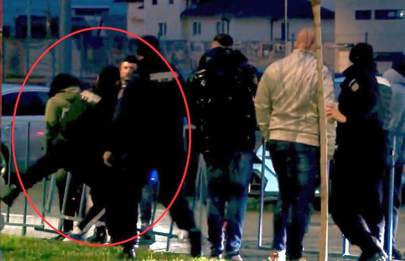 Imagini-șoc din Bănie! Mititelu Jr. a sărit la bătaie în afara stadionului, după FCU Craiova - UTA