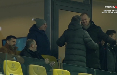 Îl recunoști? Apariție surprinzătoare în lojele Arenei Naționale, la FCSB - UTA » A stat lângă antrenorul lui Dinamo