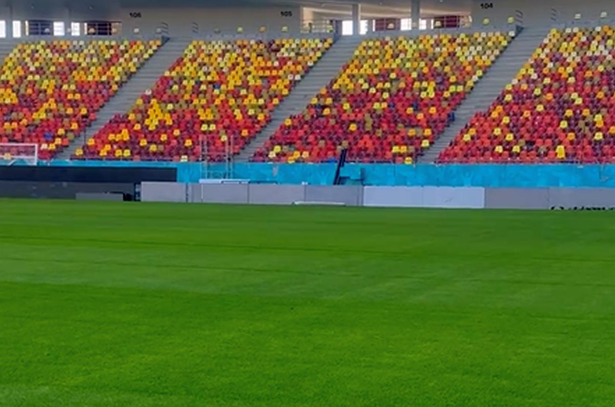 Cum arată gazonul de la Arena Națională » MM Stoica a postat imagini înainte de FCSB - UTA