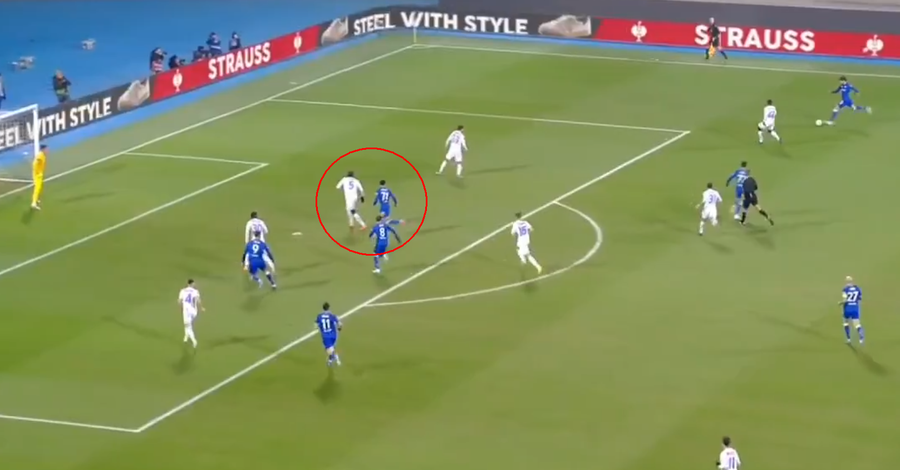 Dawa se poziționează greșit și îl scapă din marcaj pe Bakrar Șah-mat la Zagreb » Erorile majore în defensiva celor de la FCSB au continuat și în repriza secundă