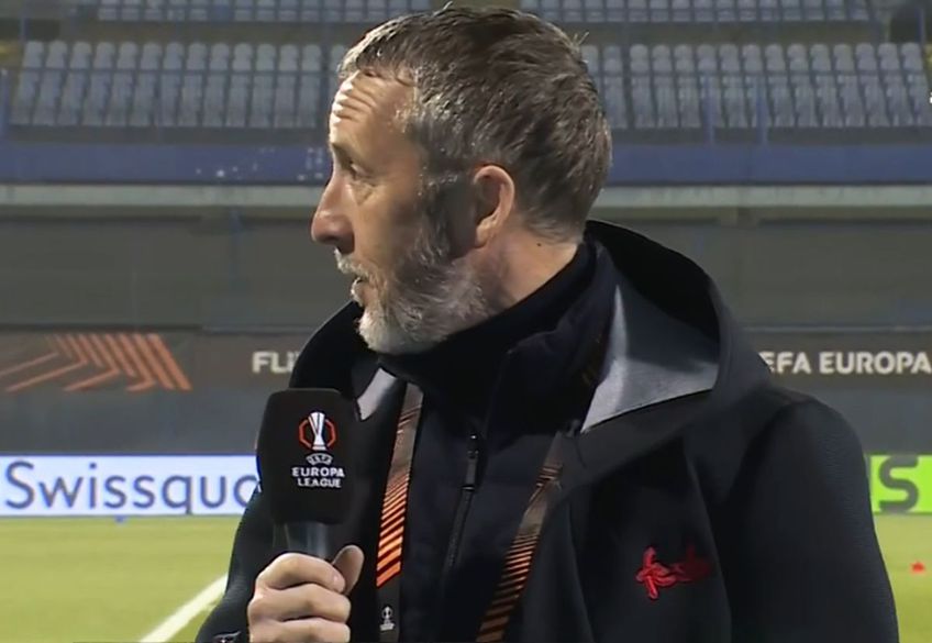 Mihai Stoica, înainte de Dinamo Zagreb - FCSB / FOTO: Captură TV @Prima Sport 1