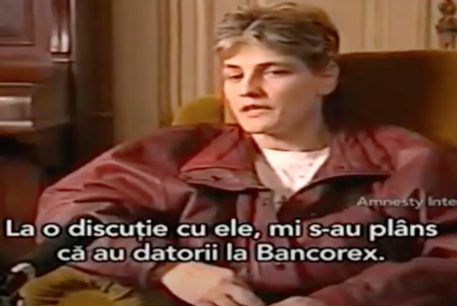 Mariana Cetiner, în interviul pentru Amnesty International, în 1998 Mariana Cetiner, în interviul pentru Amnesty International, în 1998