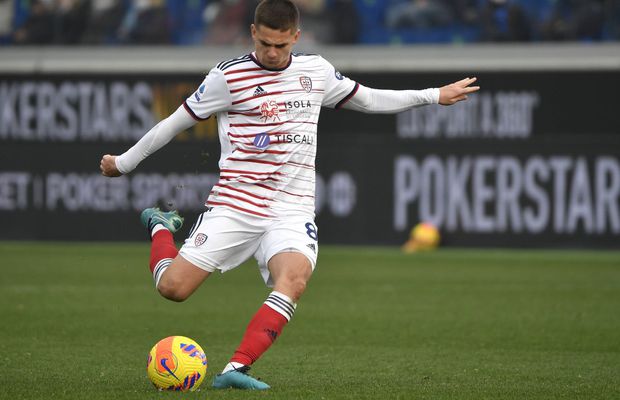 Selecționerul Edward Iordănescu a văzut la Cagliari „un sfert de oră devastator” al lui Răzvan Marin