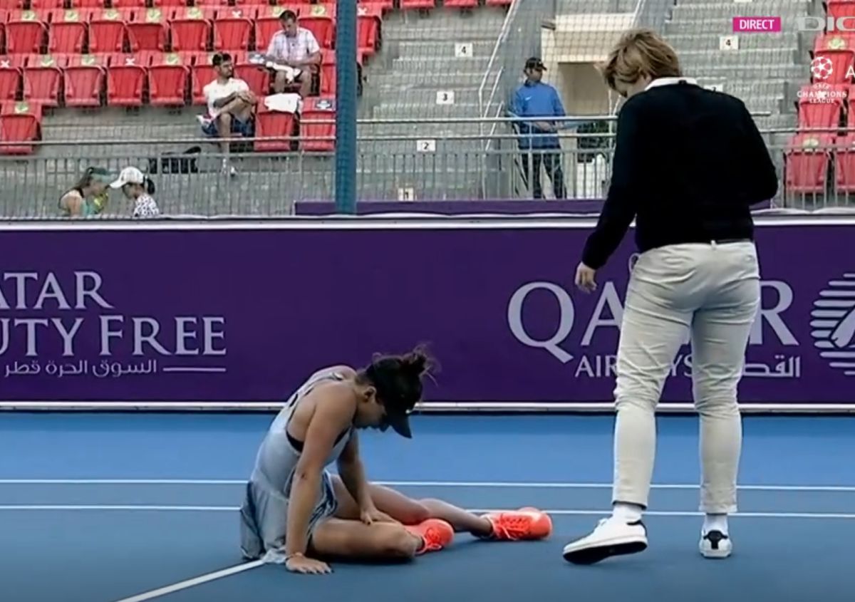 Jaqueline Cristian s-a accidentat în meciul cu Daria Kasatkina