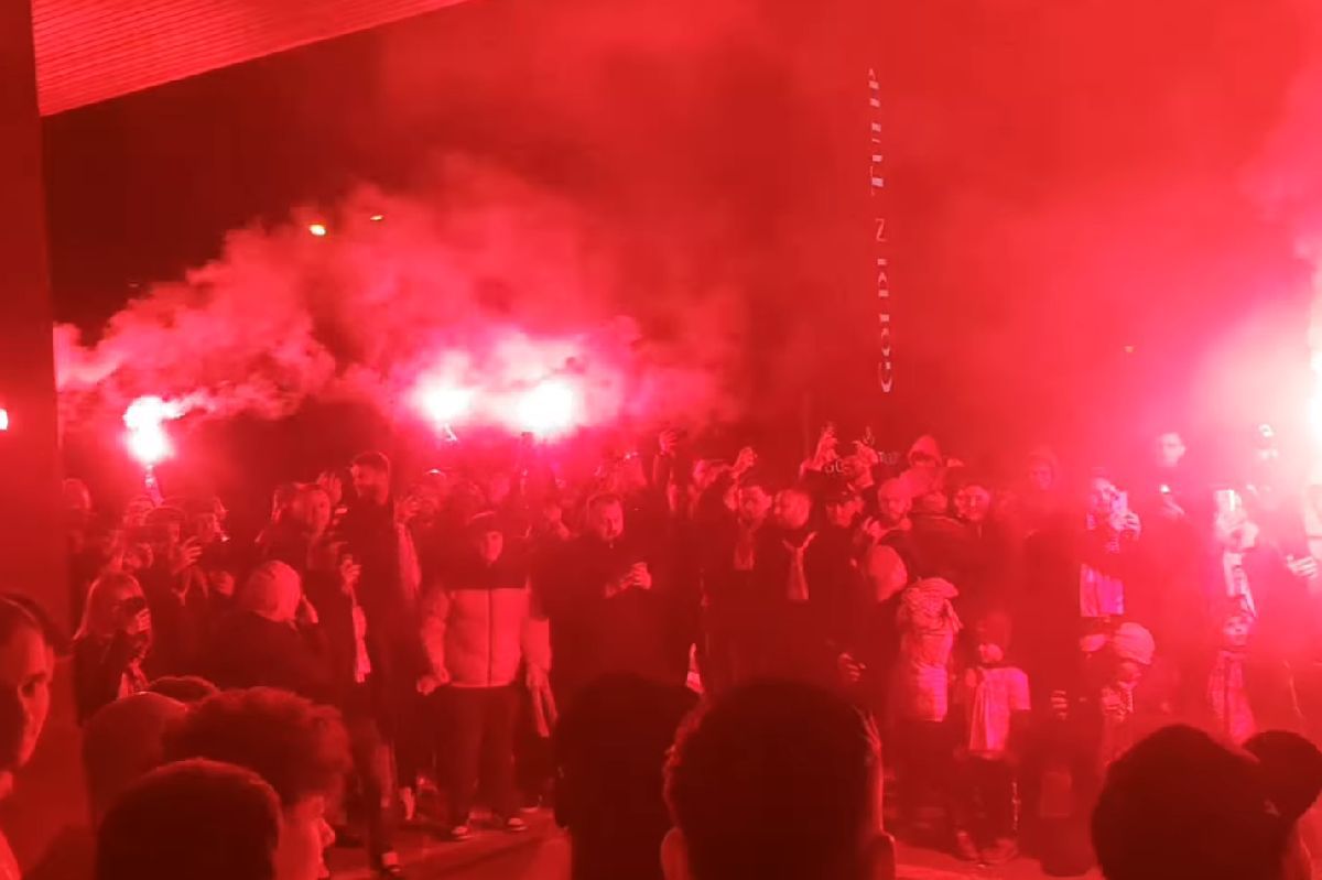 Imagini senzaționale suprinse joi seara, la Cluj! Infern în fața hotelului lui Dinamo