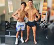 Cristiano Ronaldo, cu fiul cel mare în sala de forță // foto: Instagram @ Cristiano