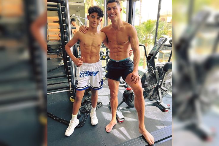 Cristiano Ronaldo, alături de fiul lui // sursă foto: Instagram @ cristiano
