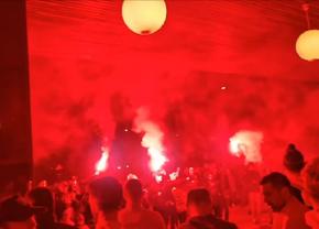 „Câinii” nu se joacă! Imagini spectaculoase surprinse la Cluj » „Infern” în fața hotelului lui Dinamo
