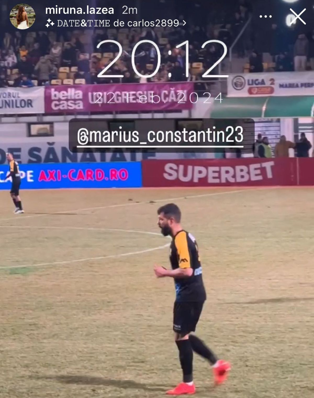 „Perla Banatului”, sub acoperire la Chiajna. A îndurat frigul pentru a-și urmări la treabă iubitul fotbalist, care a răsplătit-o la final