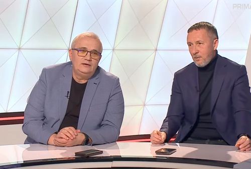 Emil Grădinescu a avut un derapaj în direct la TV despre Rapid, cu Mihai Stoica în studio, foto: captură Prima Sport
