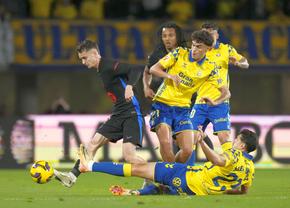 Las Palmas - Barcelona, dispută din etapa #25 în La Liga. Olmo a deschis scorul