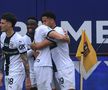 Dennis Man se bucură alături de colegii de la Parma, după assistul de 2-0 oferit lui Sohm / Foto: Imago