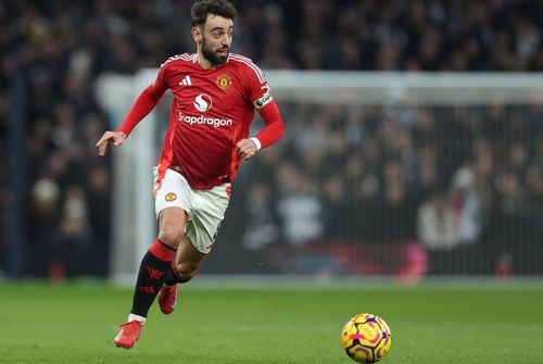 Bruno Fernandes, jucând pentru Manchester United // foto: Imago Images