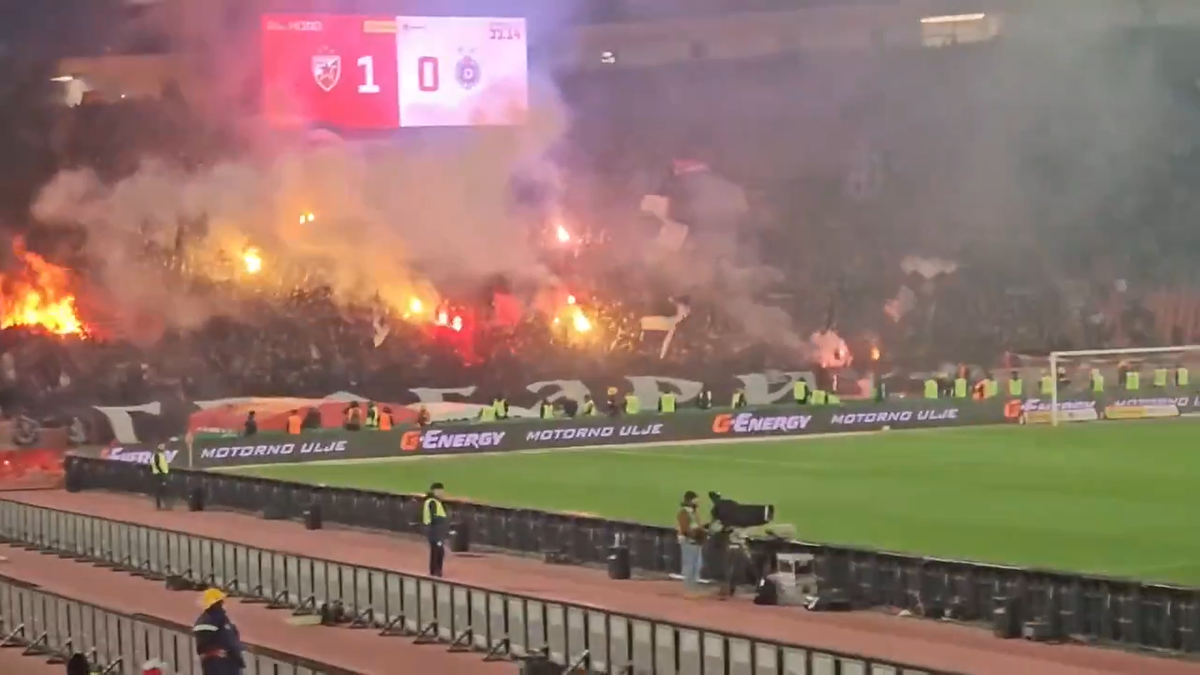 Incidente la Steaua Roșie Belgrad - Partizan 3-0