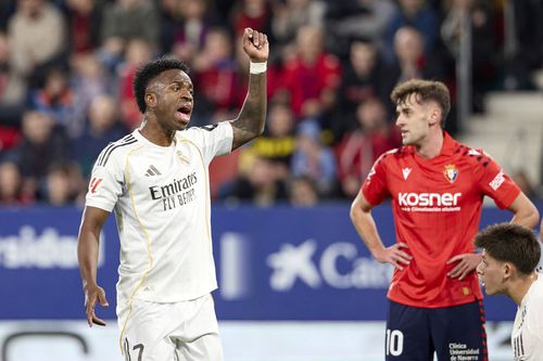 Vinicius, mereu vocal, nu s-a putut abține nici în duelul pierdut de Real cu Osasuna (1-2) / Foto: Imago