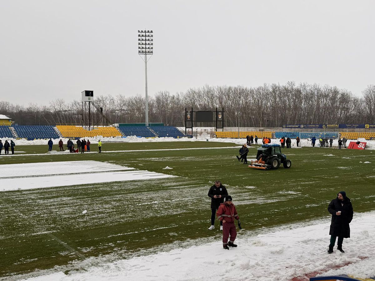 Stadionul din Slobozia, înaintea meciului cu Universitatea Craiova