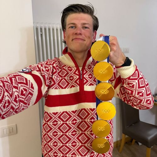 Johannes Klaebo și cele 6 medalii olimpice de aur de la Milano Cortina Foto: Instagram