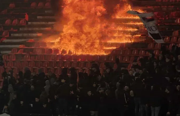 Au făcut scandal și au pierdut! Rivalii au incendiat arena la derby